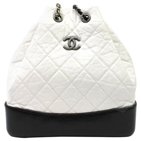 chanel ado backpack|chanel black and white handbags.